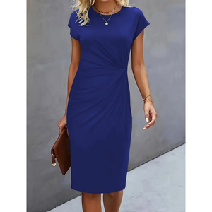 Stylish Midi Dress Short Sleeve
