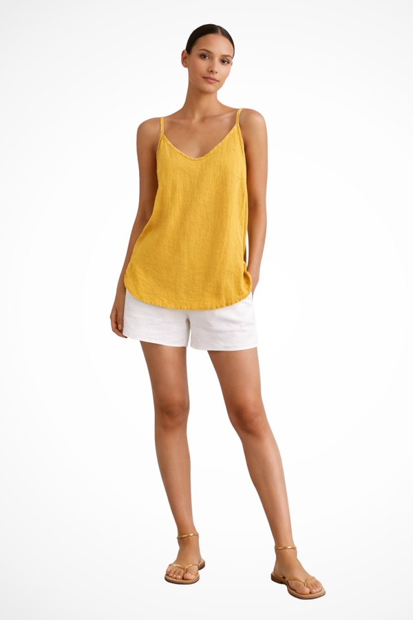 Women's Linen Spaghetti Strap Top Summer