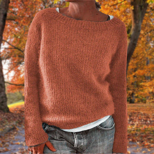 Women’s Loose Knit Sweater Relaxed Fit Pullover