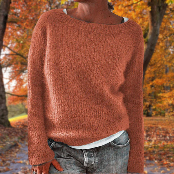 Women’s Loose Knit Sweater Relaxed Fit Pullover