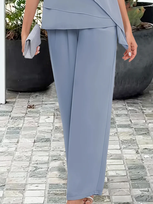 Women’s Elegant Layered Two-Piece Pant Set