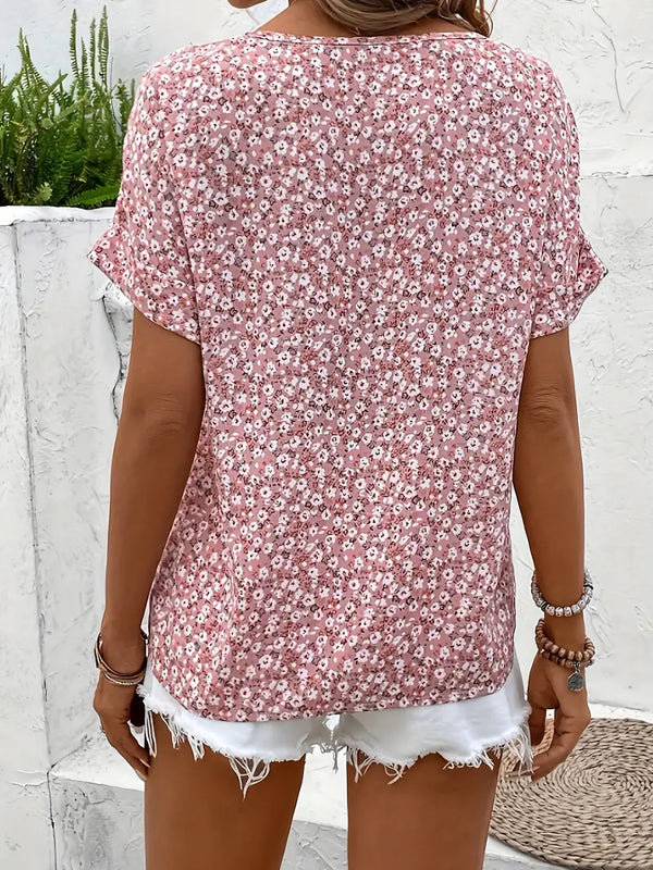 Blusa de Verano con Estampado Floral para Mujer