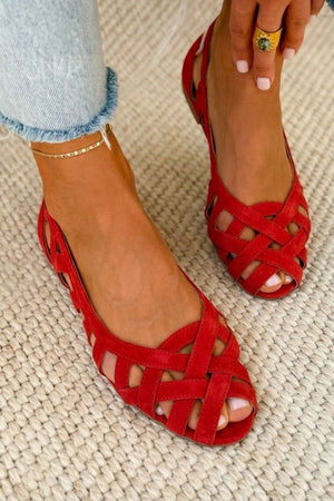 Women’s Strappy Woven Summer Flat Sandals