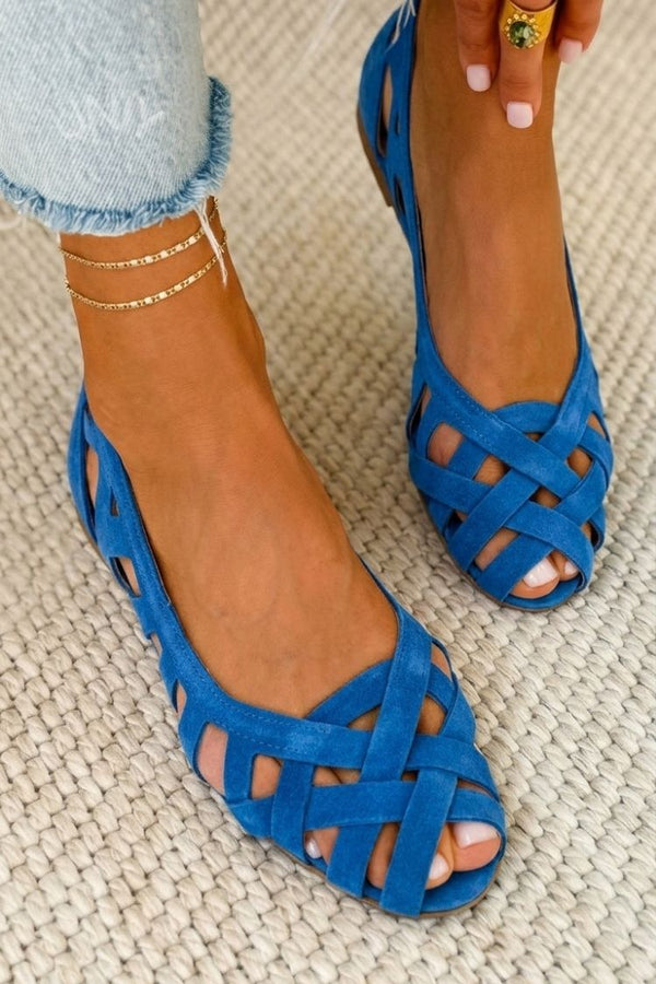 Women’s Strappy Woven Summer Flat Sandals