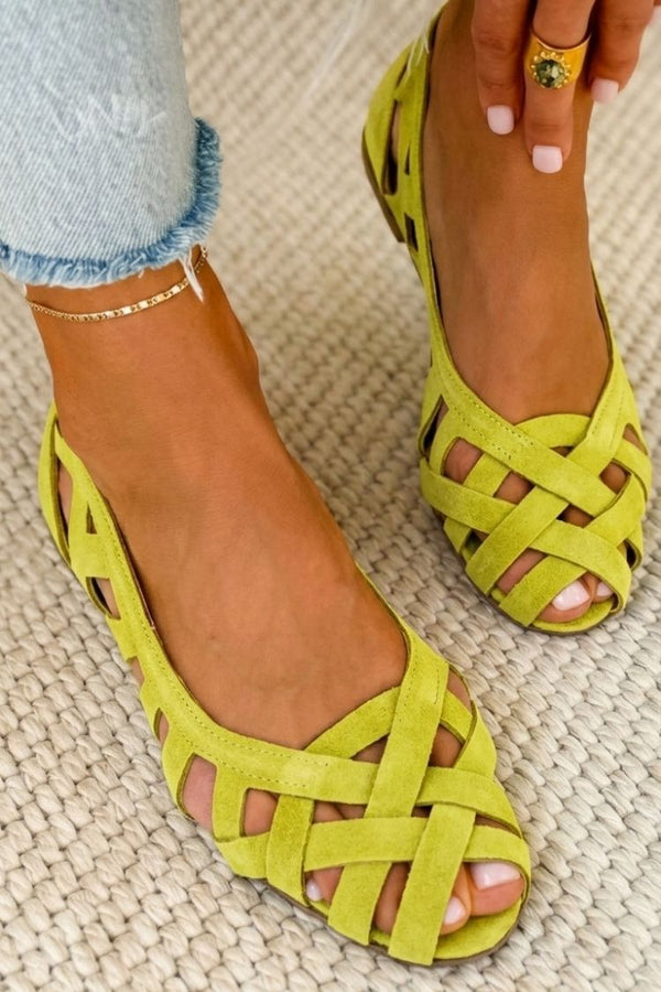 Women’s Strappy Woven Summer Flat Sandals