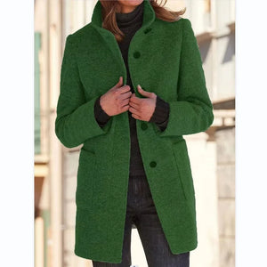 Stylish Mid-Length Women’s Winter Coat