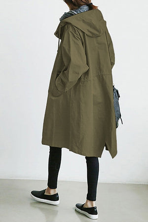 Women's Hooded Mid-Length Jacket