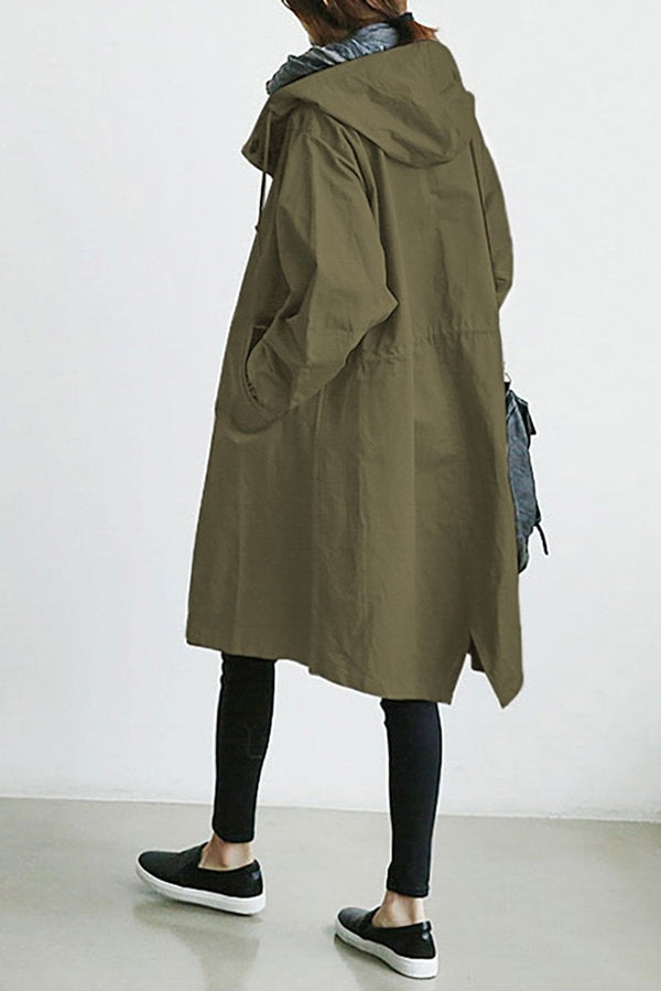 Women's Hooded Mid-Length Jacket