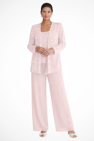 Sequin Lace Three Piece Suit Wide Leg Women