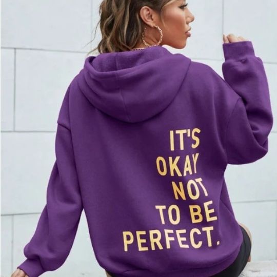 Women's Relaxed Hoodie with Long Sleeves and Casual Fit