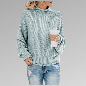 Women's Chunky Turtleneck Knit Sweater
