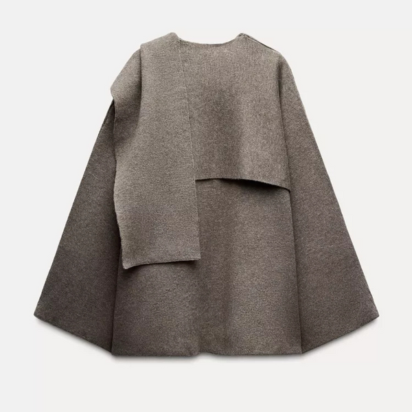 Elegant Oversized Knit Poncho Sweater for Women
