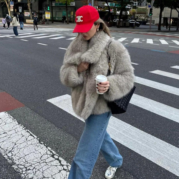Women's Faux Fur Cropped Jacket