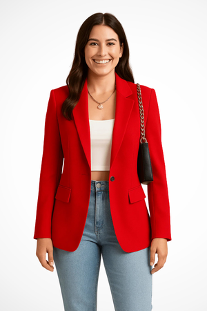 Women's Elegant Single-Button Business Casual Blazer