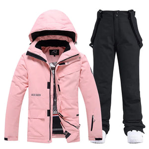 Conjunto de traje de esquí impermeable para mujer