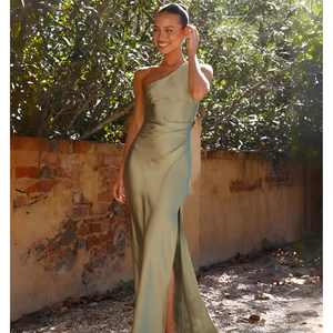 Women's Asymmetric Maxi Dress with Slit