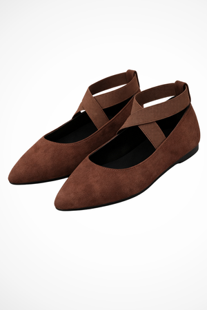 Women’s Pointed Toe Ballet Cross Strap Slip-On Comfort Shoes
