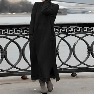 Vestido midi de invierno para mujer con control de abdomen