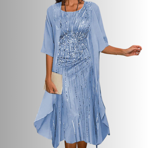 Women’s Cardigan Floral Midi Dress Outfit Set