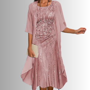 Women’s Cardigan Floral Midi Dress Outfit Set
