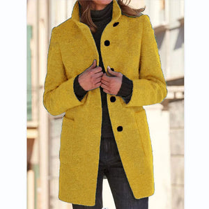 Stylish Mid-Length Women’s Winter Coat