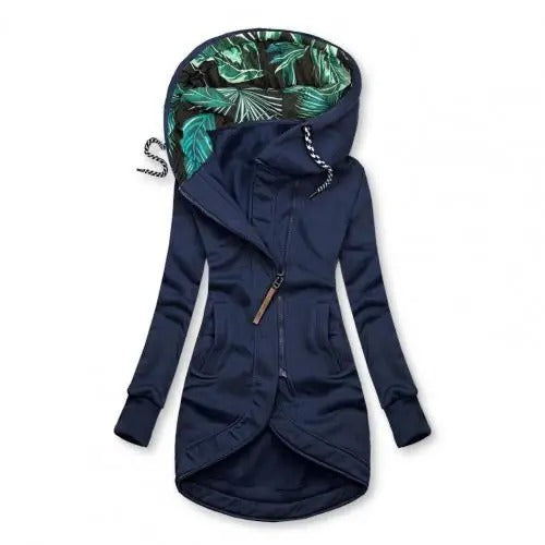 Women's Hooded Asymmetrical Zip Parka Jacket