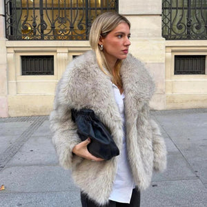 Women's Faux Fur Cropped Jacket