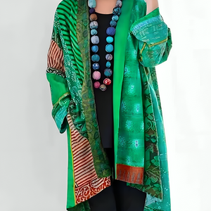 Women's Relaxed Cardigan with Turn-Down Collar