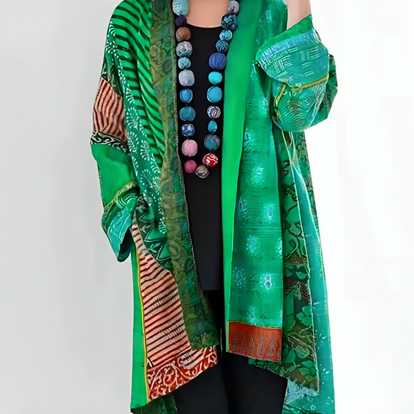 Women's Relaxed Cardigan with Turn-Down Collar