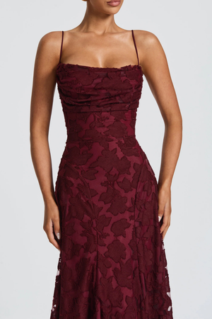 Women’s Floral Lace Mermaid Maxi Dress for Elegant Evening Events