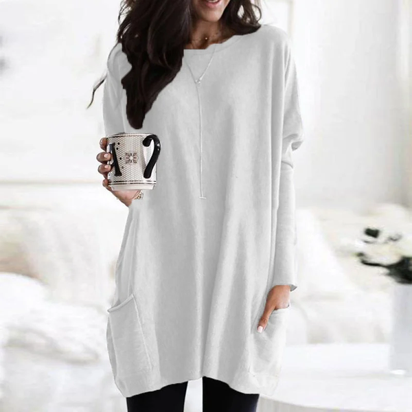 Women's Oversized Relaxed Fit Long Sleeve Tunic Top