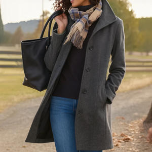 Women's Double-Breasted Mid-Length Winter Coat