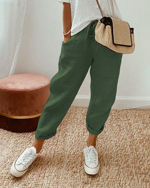 Women’s Relaxed Fit Drawstring Ankle Pants