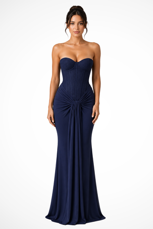Women’s Lace  Strapless Sweetheart Maxi Dress for Elegant Occasions