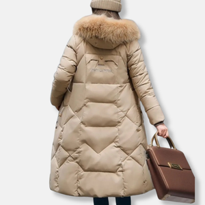 Luxury Faux Fur Hooded Long Puffer Coat