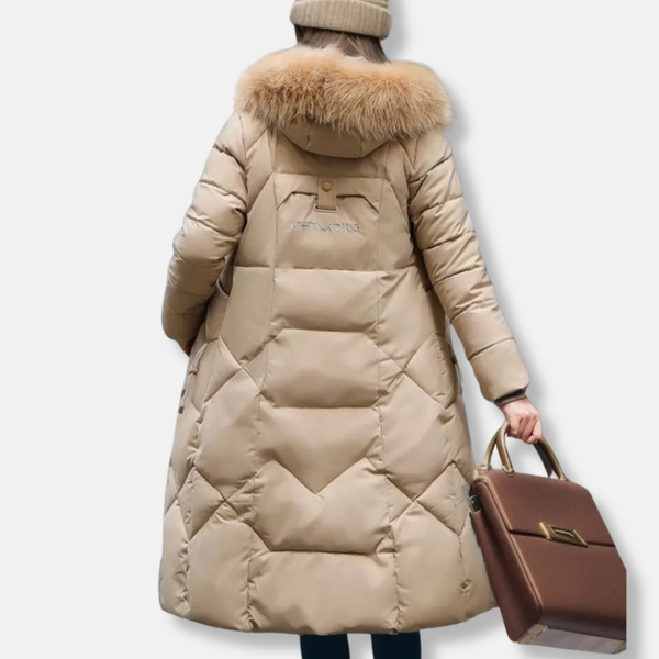 Luxury Faux Fur Hooded Long Puffer Coat