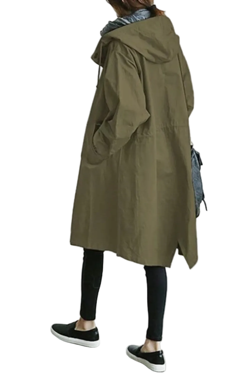 Women's Hooded Longline Trench Coat