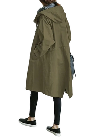 Women's Hooded Longline Trench Coat