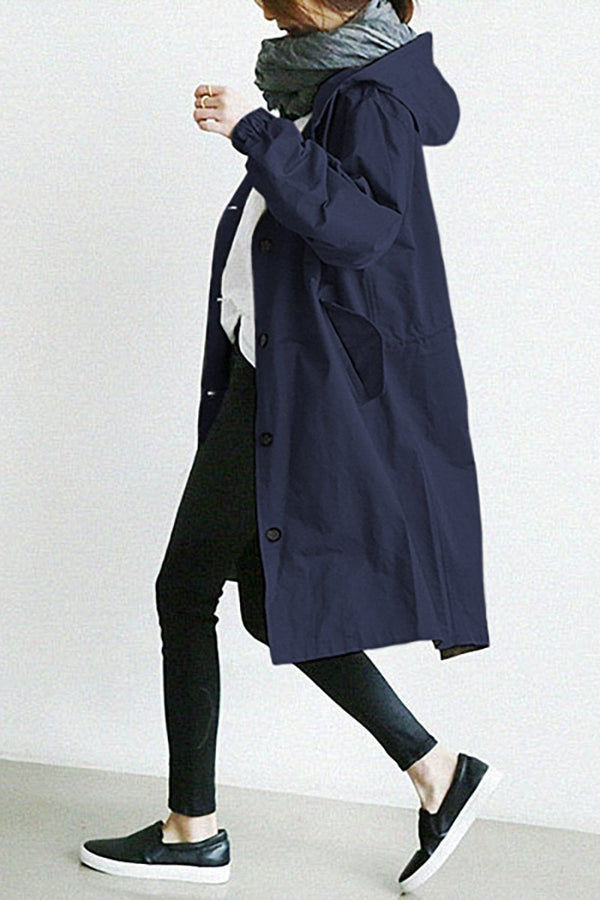 Women's Hooded Mid-Length Jacket