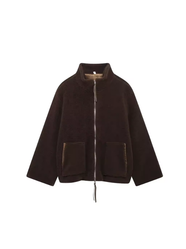 Cozy Teddy Oversized Warm Fleece Jacket for Women