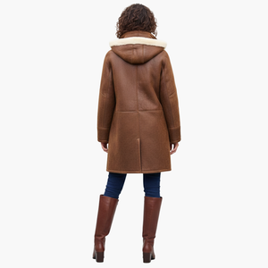 Women's Winter Coat with Hood and Synthetic Lining