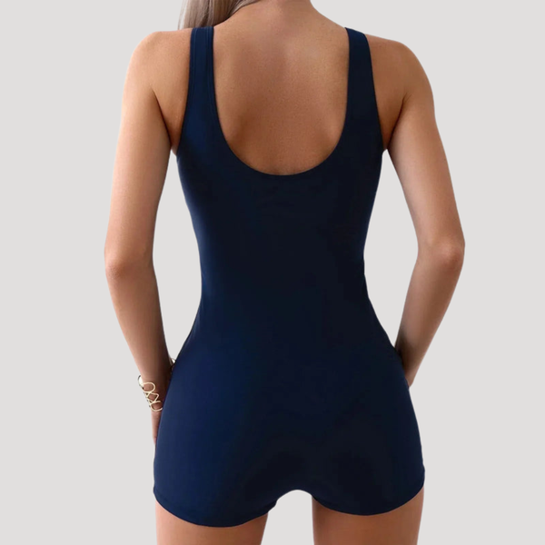 Traje de baño de una pieza con control de abdomen para mujer