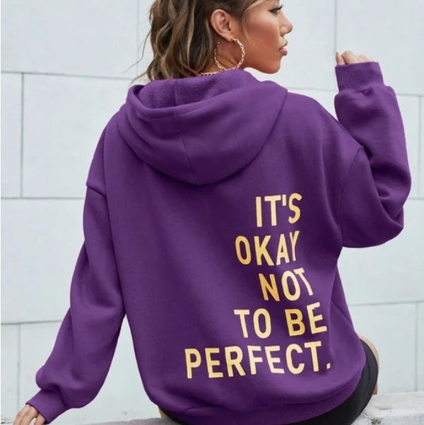 Women’s “It’s Okay Not To Be Perfect” Oversized Hoodie
