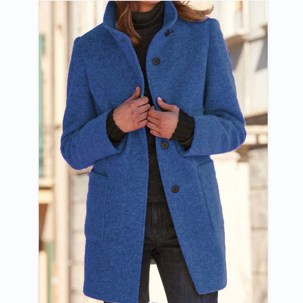 Elegant Blend Mid-Length Trench Coat for Women