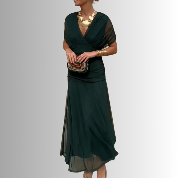 Women's Off-Shoulder Chiffon Evening Gown