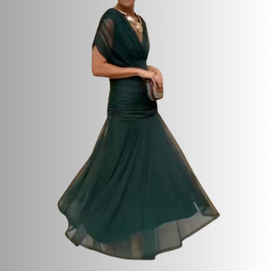 Women's Off-Shoulder Chiffon Evening Gown