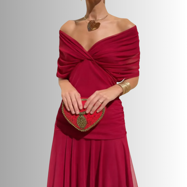 Women’s Elegant Off-Shoulder Evening Maxi Dress