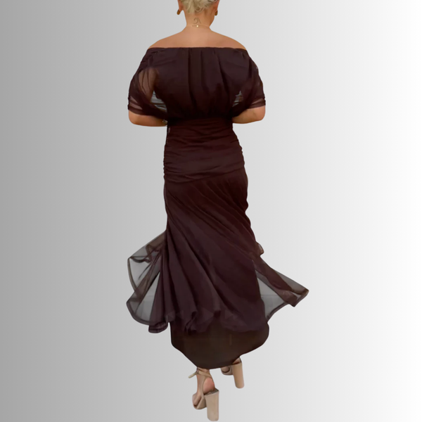 Women’s Elegant Off-Shoulder Evening Maxi Dress