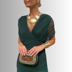 Women's Off-Shoulder Chiffon Evening Gown