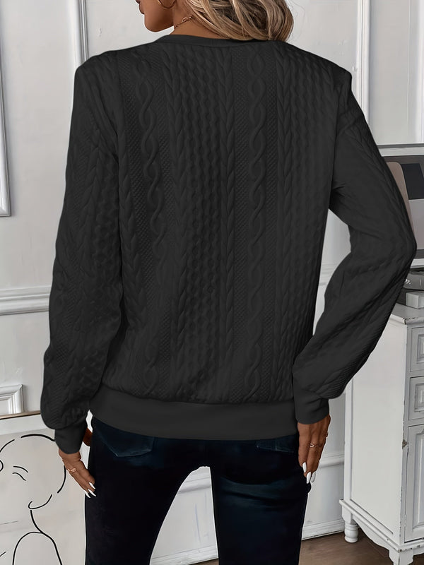 Women’s Zip-Up Knit Sweater with Stand Collar